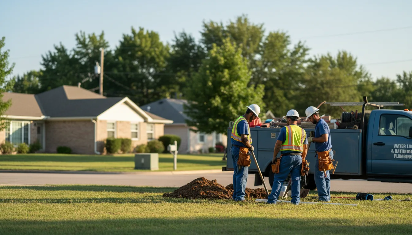 Residential water line and bathroom plumbing service in Weskan, KS